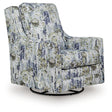 Dustinford Swivel Glider Accent Chair angled front view