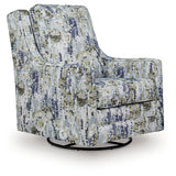 Dustinford Swivel Glider Accent Chair angled front view