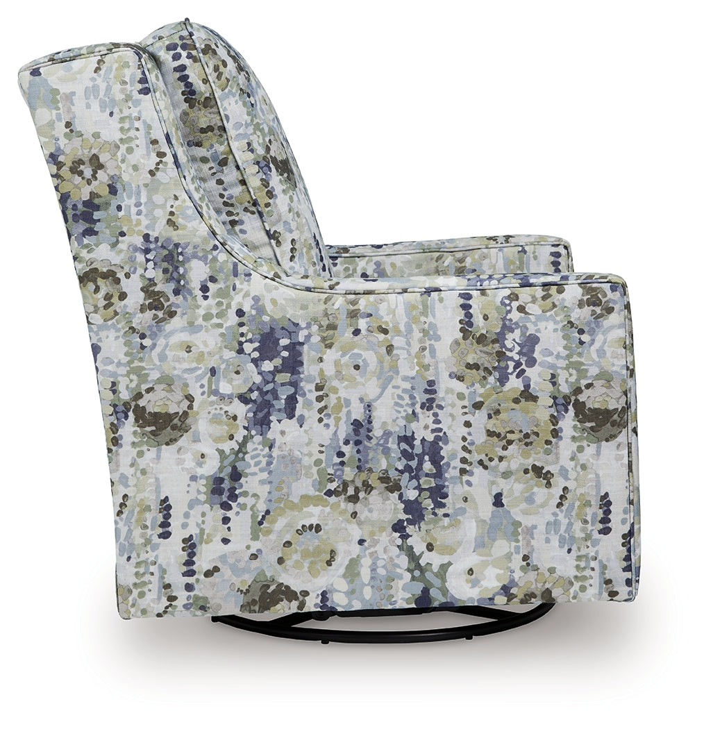 Dustinford Swivel Glider Accent Chair side profile