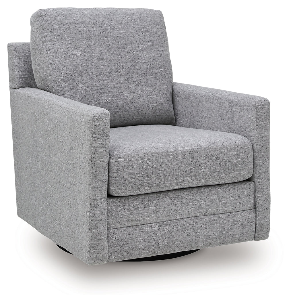 Freybourne swivel accent chair angled side view