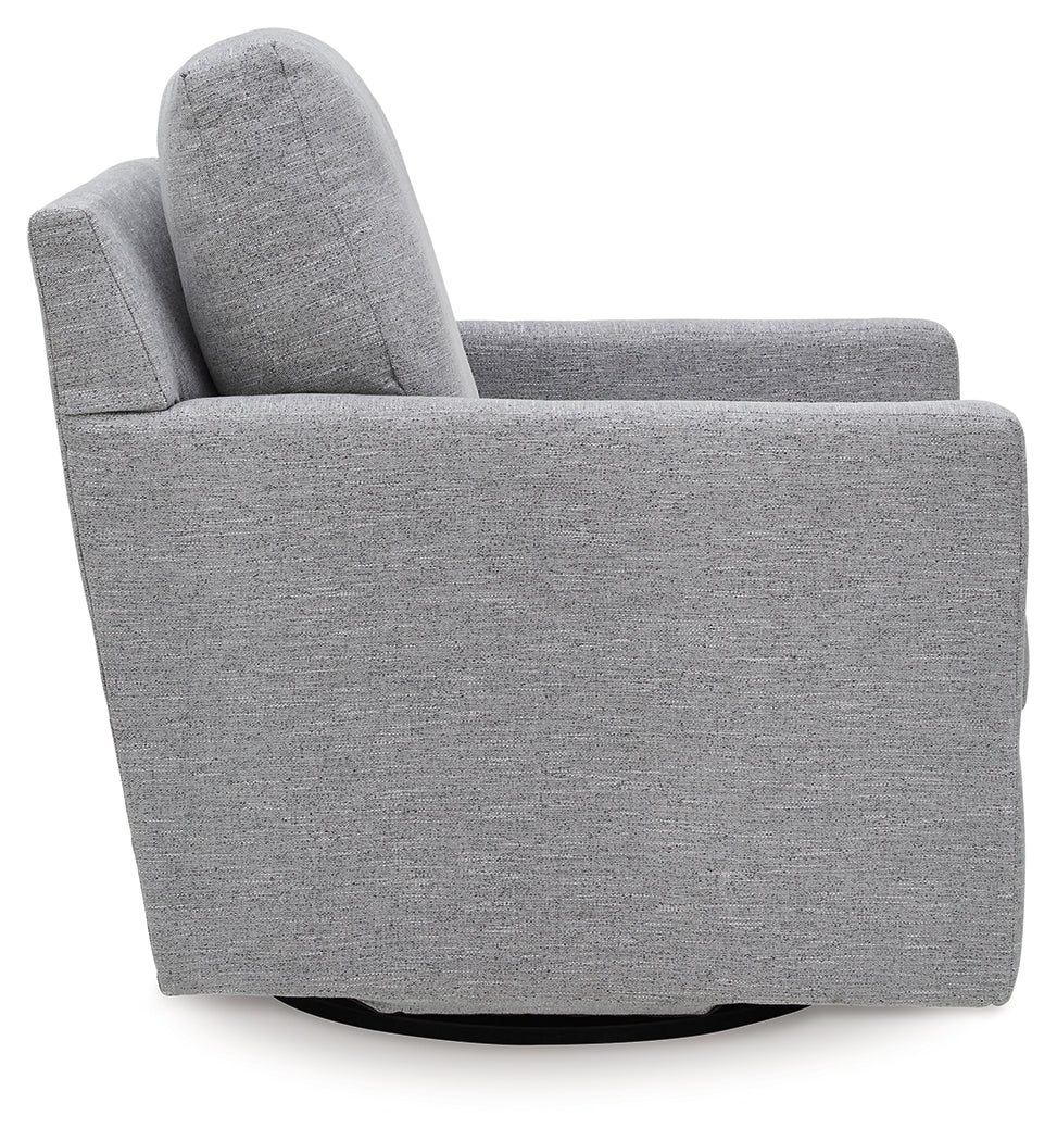 Freybourne swivel accent chair side profile view