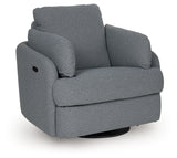 Alainmont swivel power recliner angled closed position