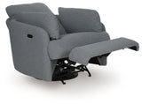 Alainmont swivel power recliner open side view with storage