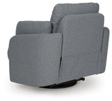 Back view of Alainmont Next-Gen Nuvella swivel power recliner