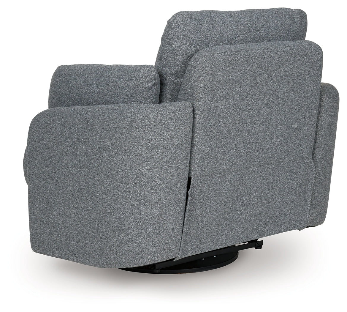 Back view of Alainmont Next-Gen Nuvella swivel power recliner