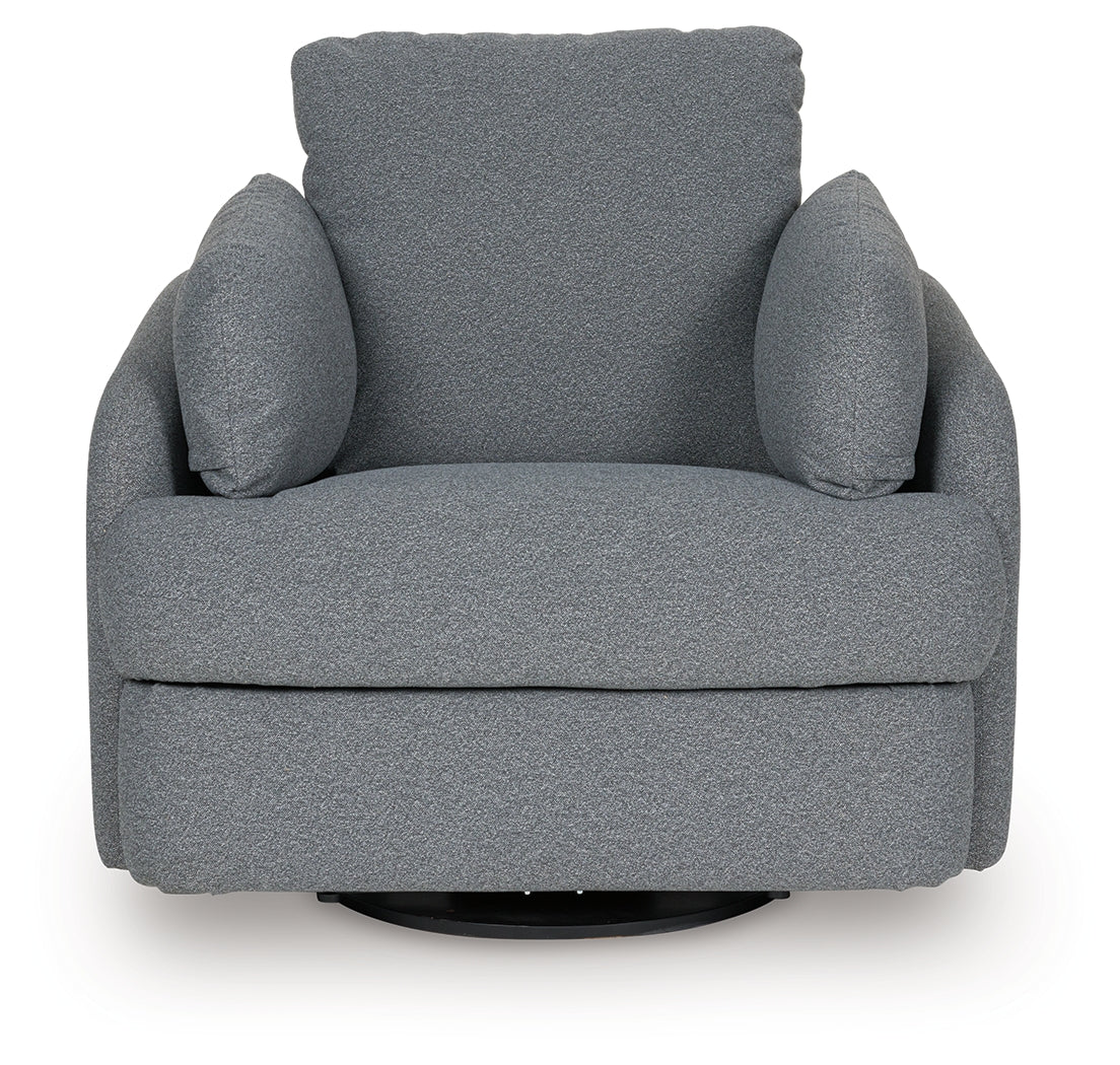 Head-on view of Alainmont swivel power recliner