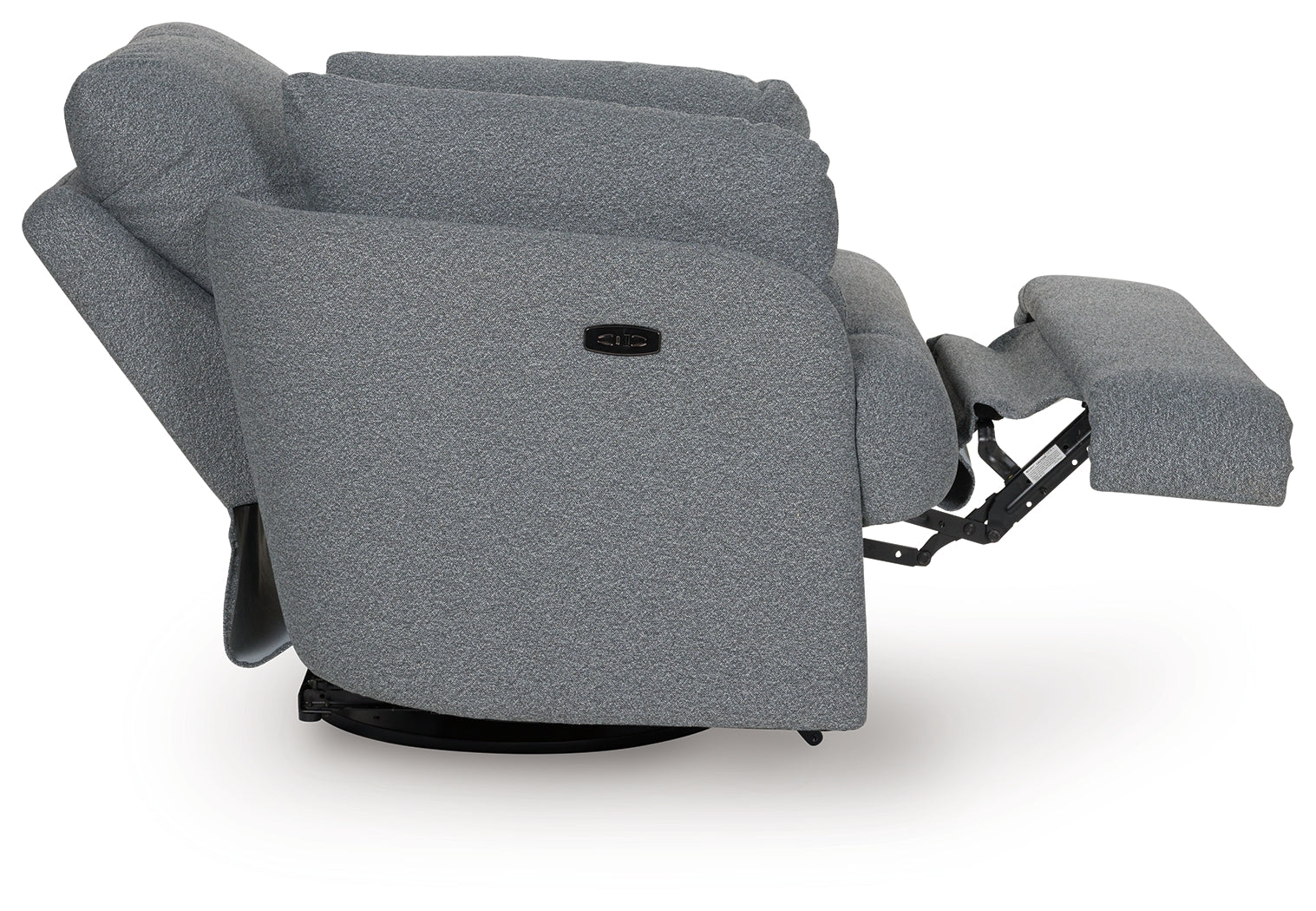 Side view showing reclined position of Alainmont power recliner