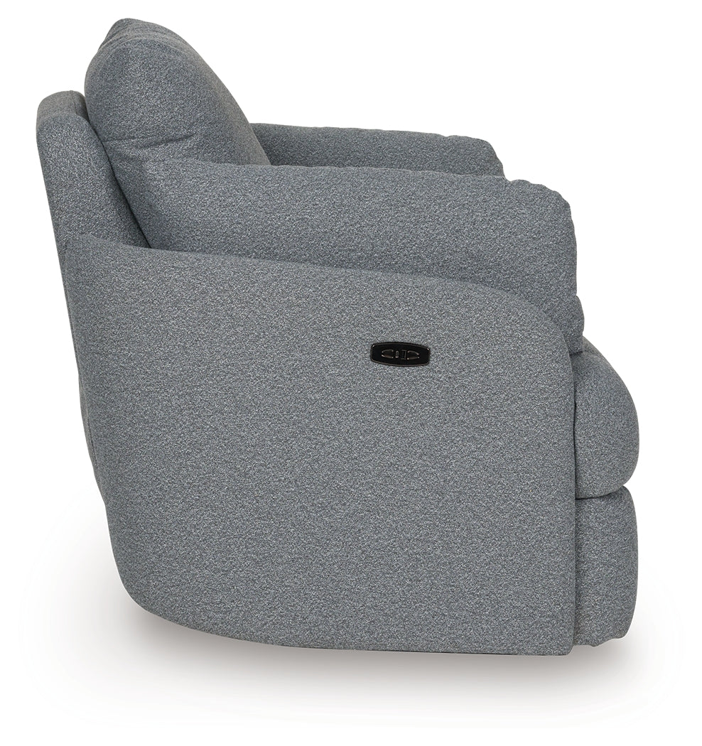 Side profile of Alainmont swivel power recliner