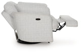 Side view with recliner footrest extended