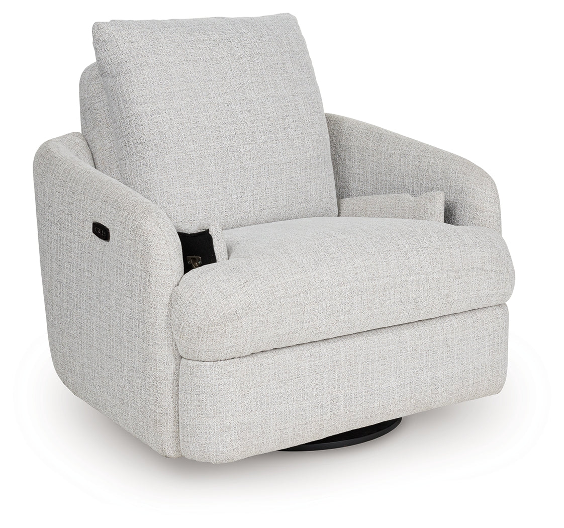 Detail of hidden storage compartments inside recliner