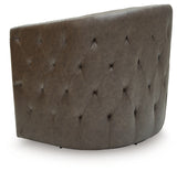 Back view of Brentlow Granite Swivel Accent Chair