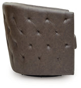 Side profile of Brentlow Granite Swivel Accent Chair