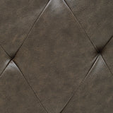 Fabric swatch of granite faux leather upholstery