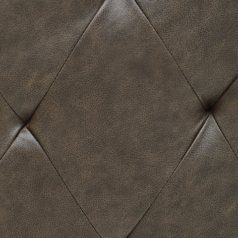 Fabric swatch of granite faux leather upholstery