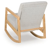Close-up of Wychworth Gray/Natural Accent Chair upholstery detail