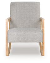 Wychworth Gray/Natural Accent Chair side view