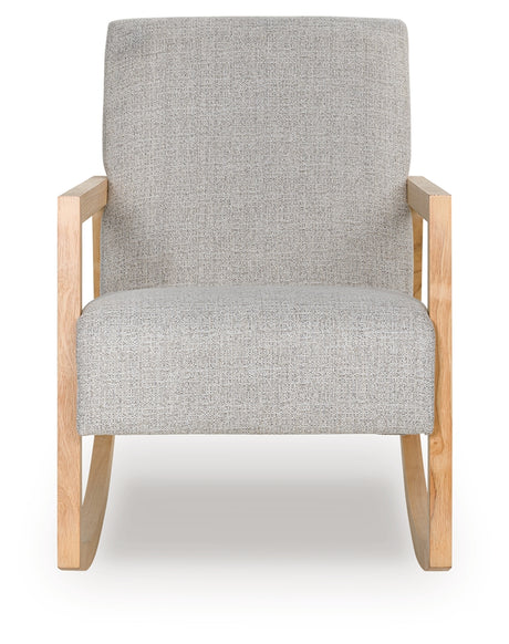 Wychworth Gray/Natural Accent Chair side view