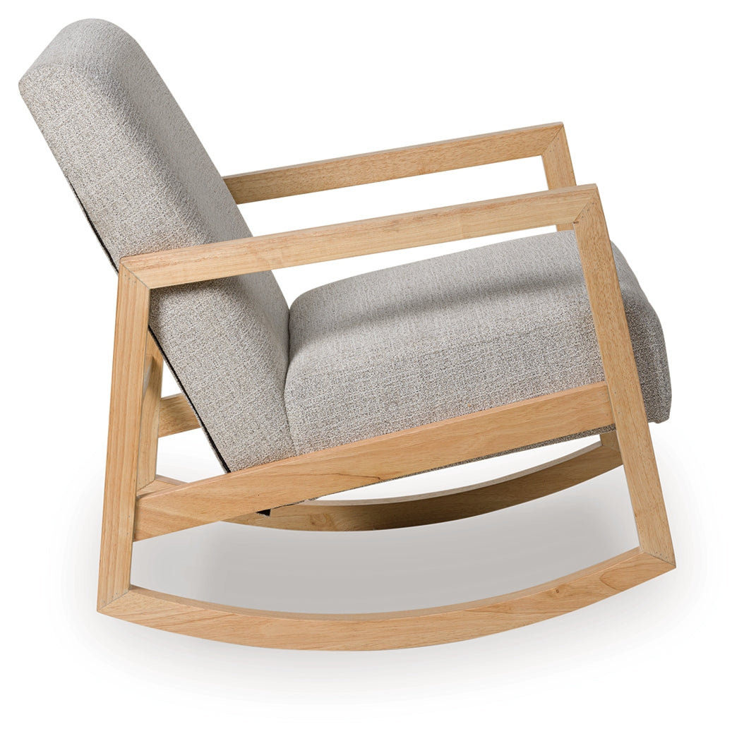 Wychworth Gray/Natural Accent Chair back view