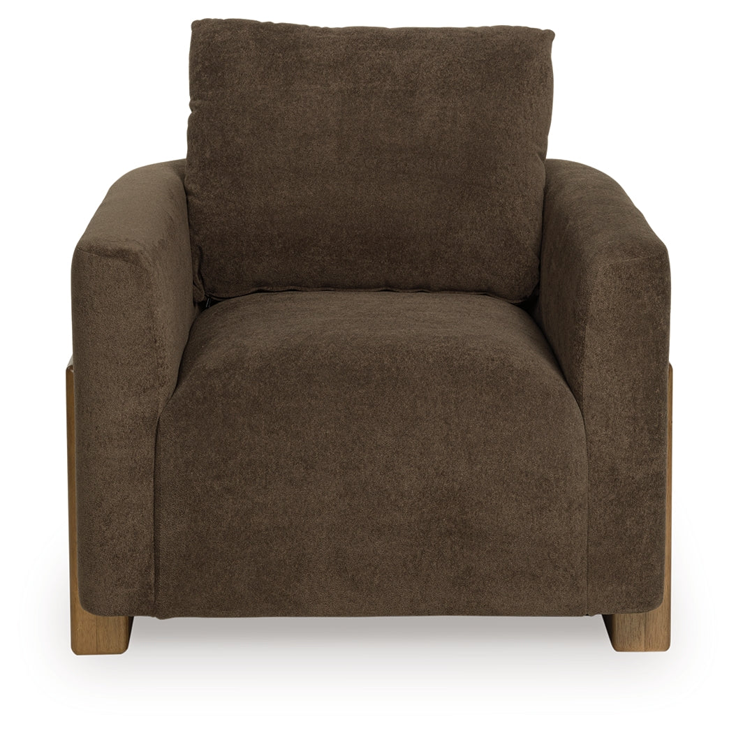 Side view of Dairlett Brown Accent Chair