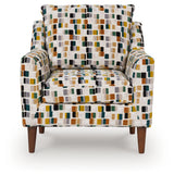 Side view of Fenna Multicolor Accent Chair