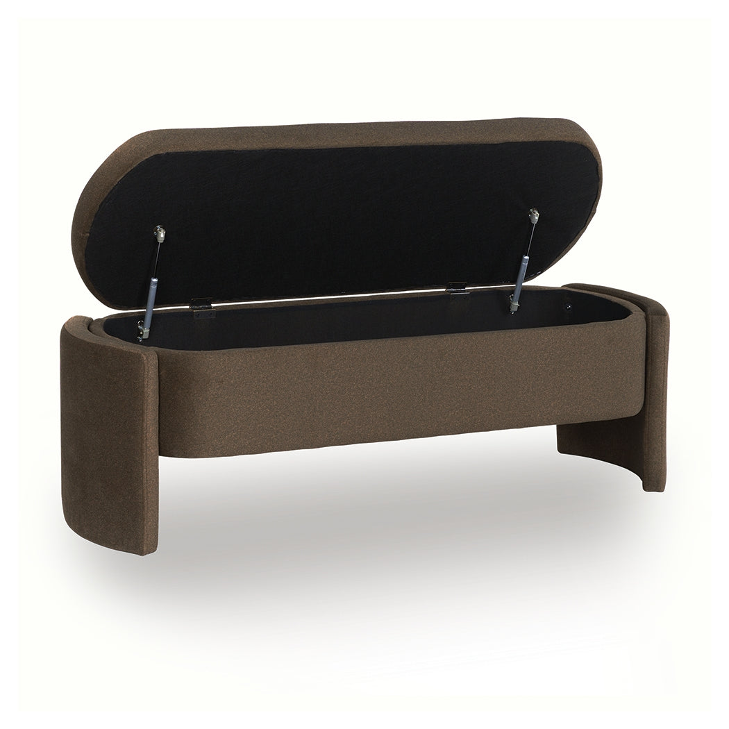 Vavuniya Storage Bench angled open revealing storage