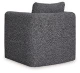 Vreni accent chair with ottoman in living room setting