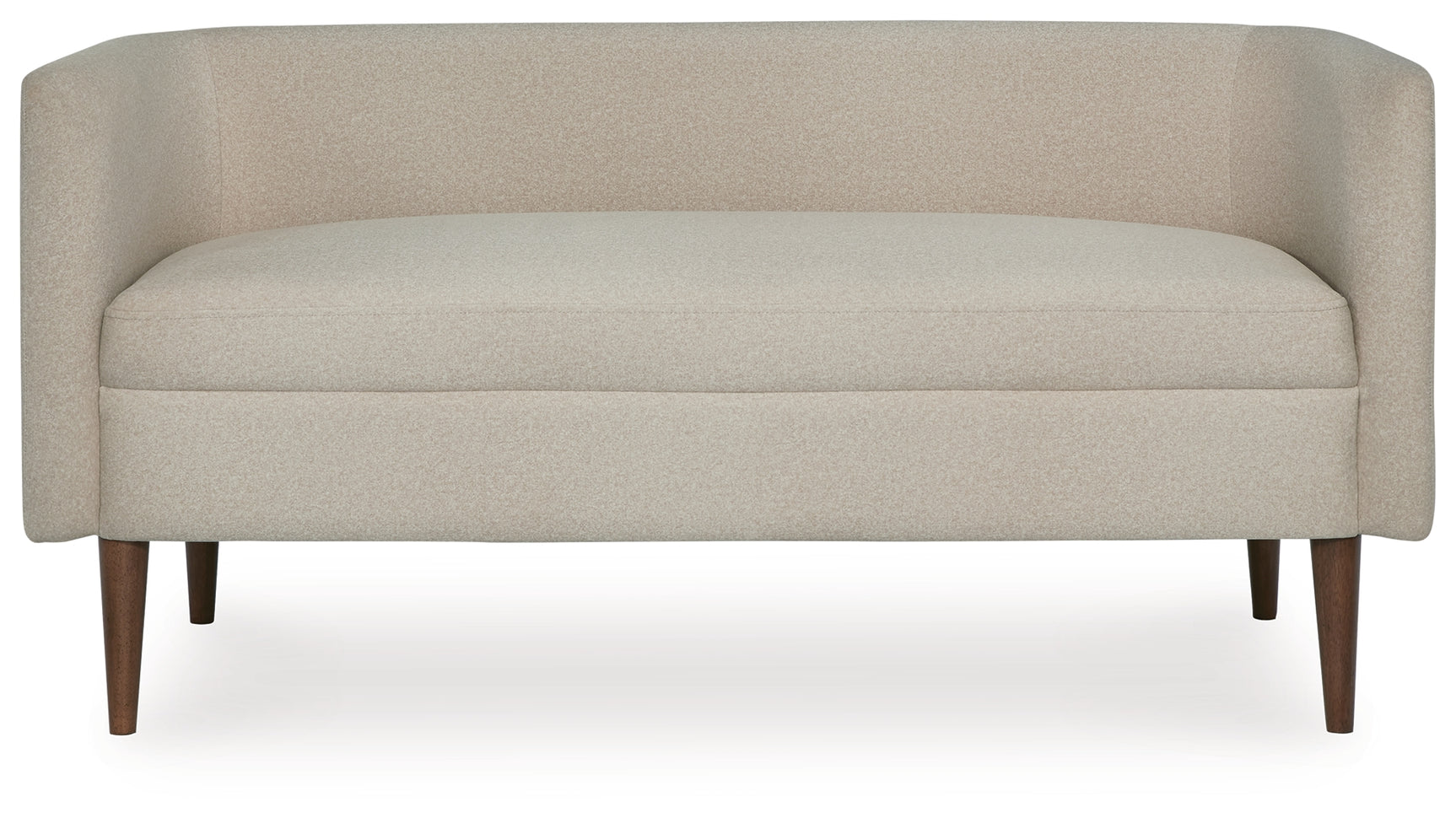 Wainner Beige Accent Bench head-on view