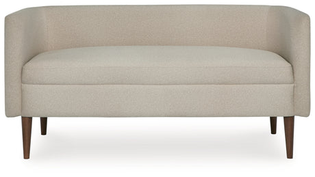 Wainner Beige Accent Bench head-on view
