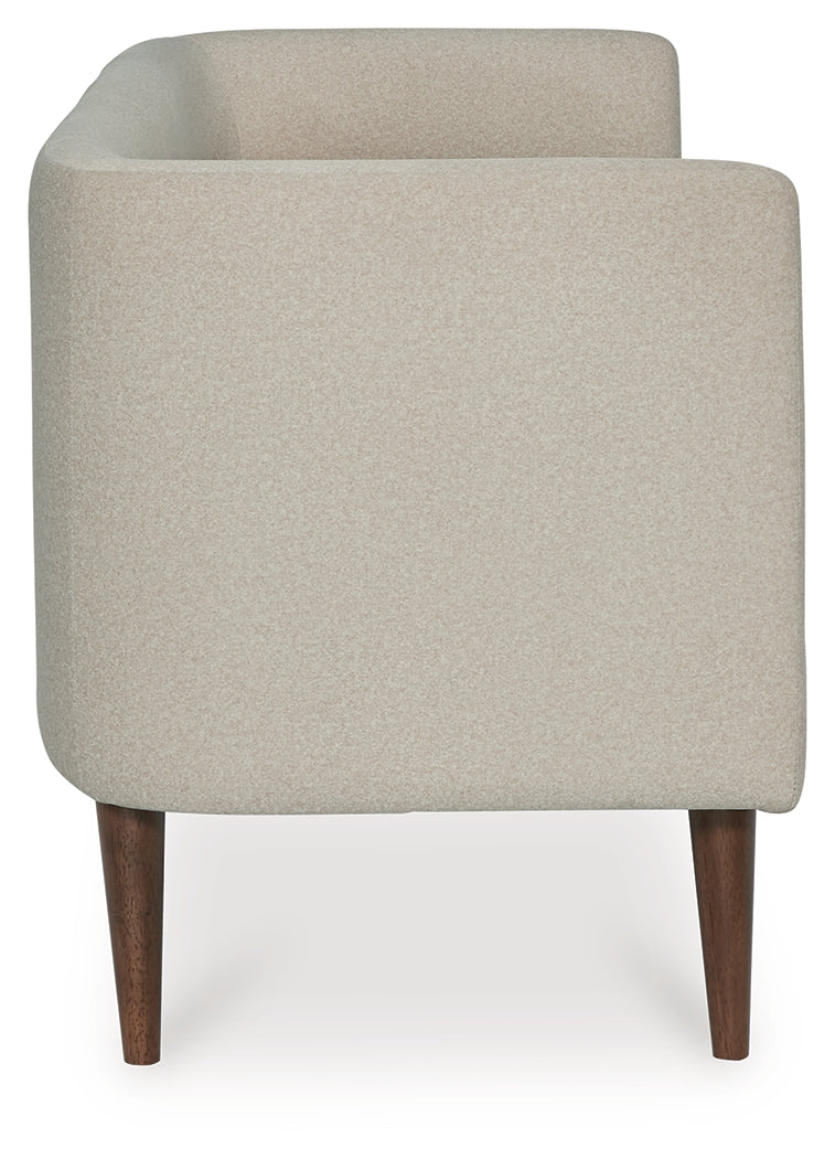 Wainner Beige Accent Bench side profile