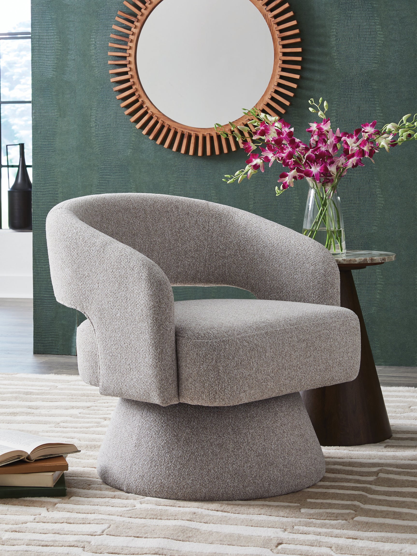 Nashkins Pebble Swivel Accent Chair