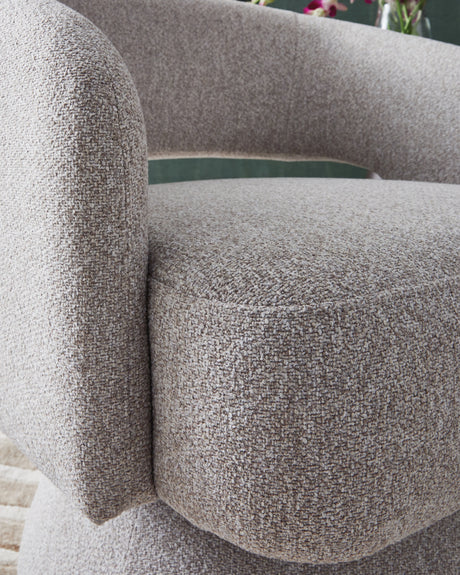 Close-up of Nashkins Pebble boucle upholstery detail