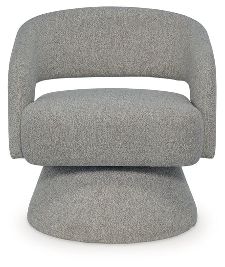 Nashkins Pebble Swivel Accent Chair head-on view