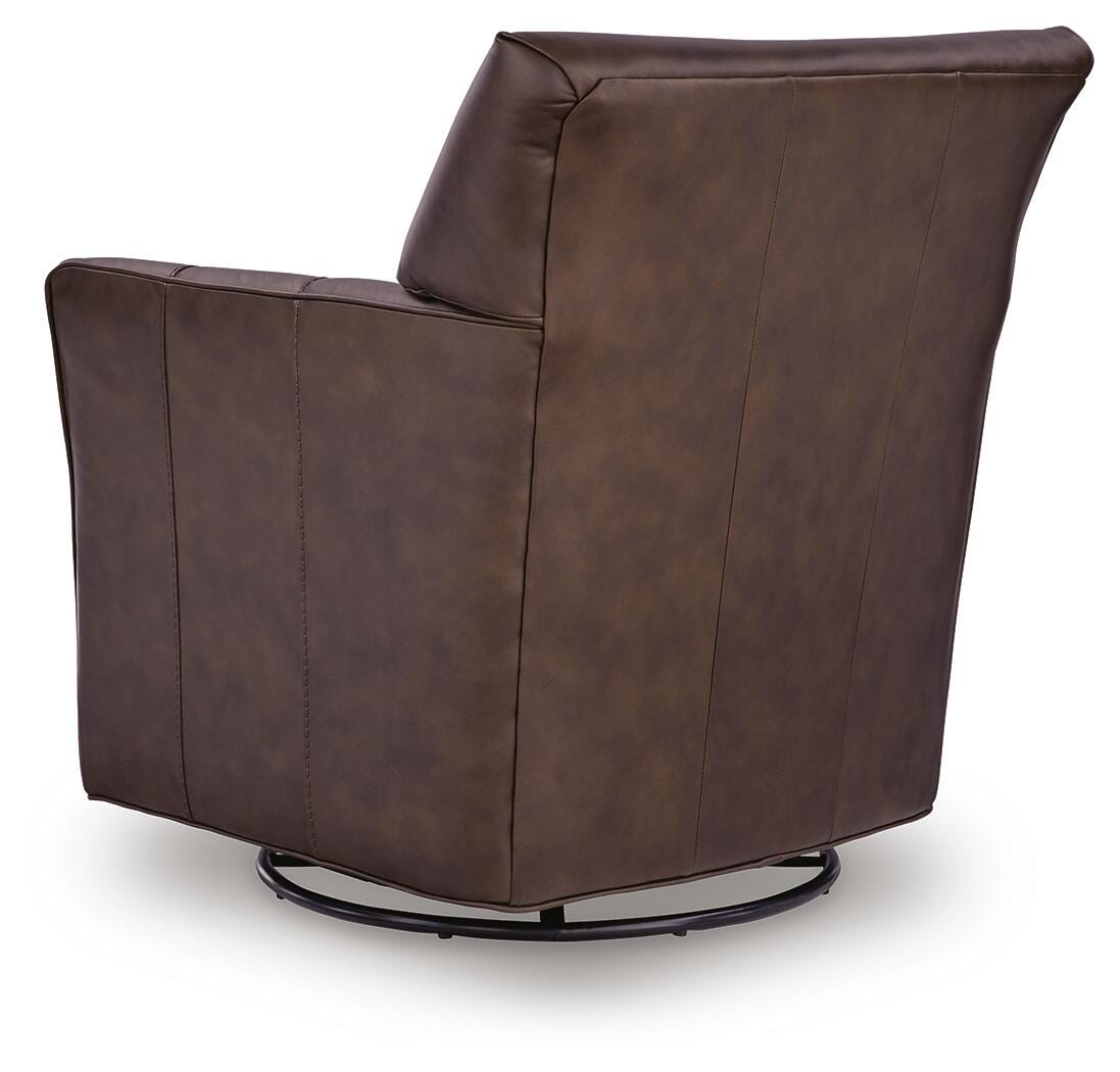 Braydunn Espresso Brown Swivel Glider Accent Chair view 5