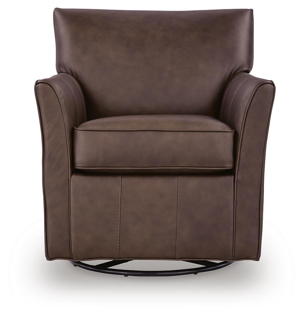 Braydunn Espresso Brown Swivel Glider Accent Chair view 3