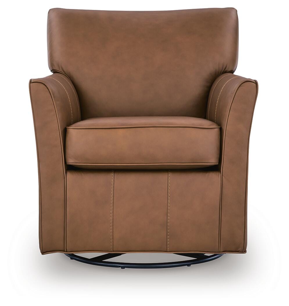 Braydunn Caramel Swivel Glider Accent Chair view 3