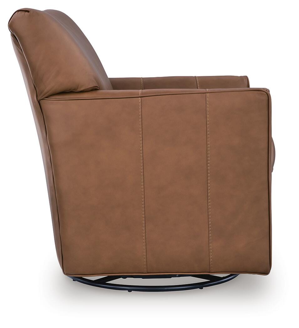 Braydunn Caramel Swivel Glider Accent Chair view 4