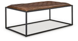 Junsor Brown/Black Coffee Table Ottoman angled view