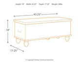Fossil Ridge Beige Storage Bench - Ella Furniture