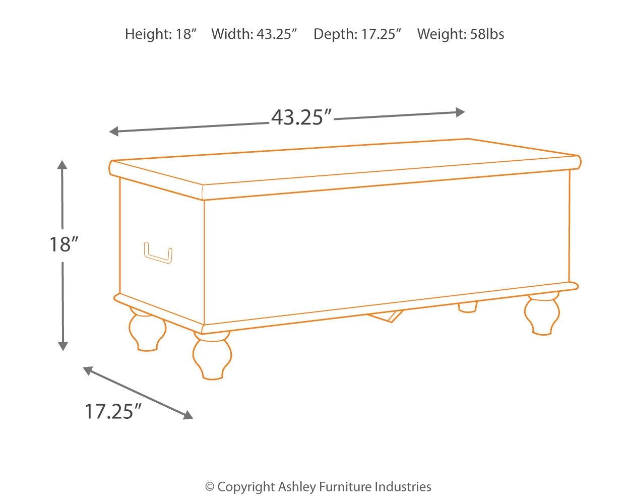 Fossil Ridge Beige Storage Bench - Ella Furniture