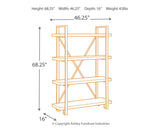 Dimension diagram of Forestmin Brown Black Bookcase