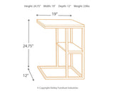 Dimension diagram of Forestmin Accent Table