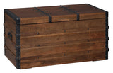 Kettleby Brown Storage Trunk closed side angle