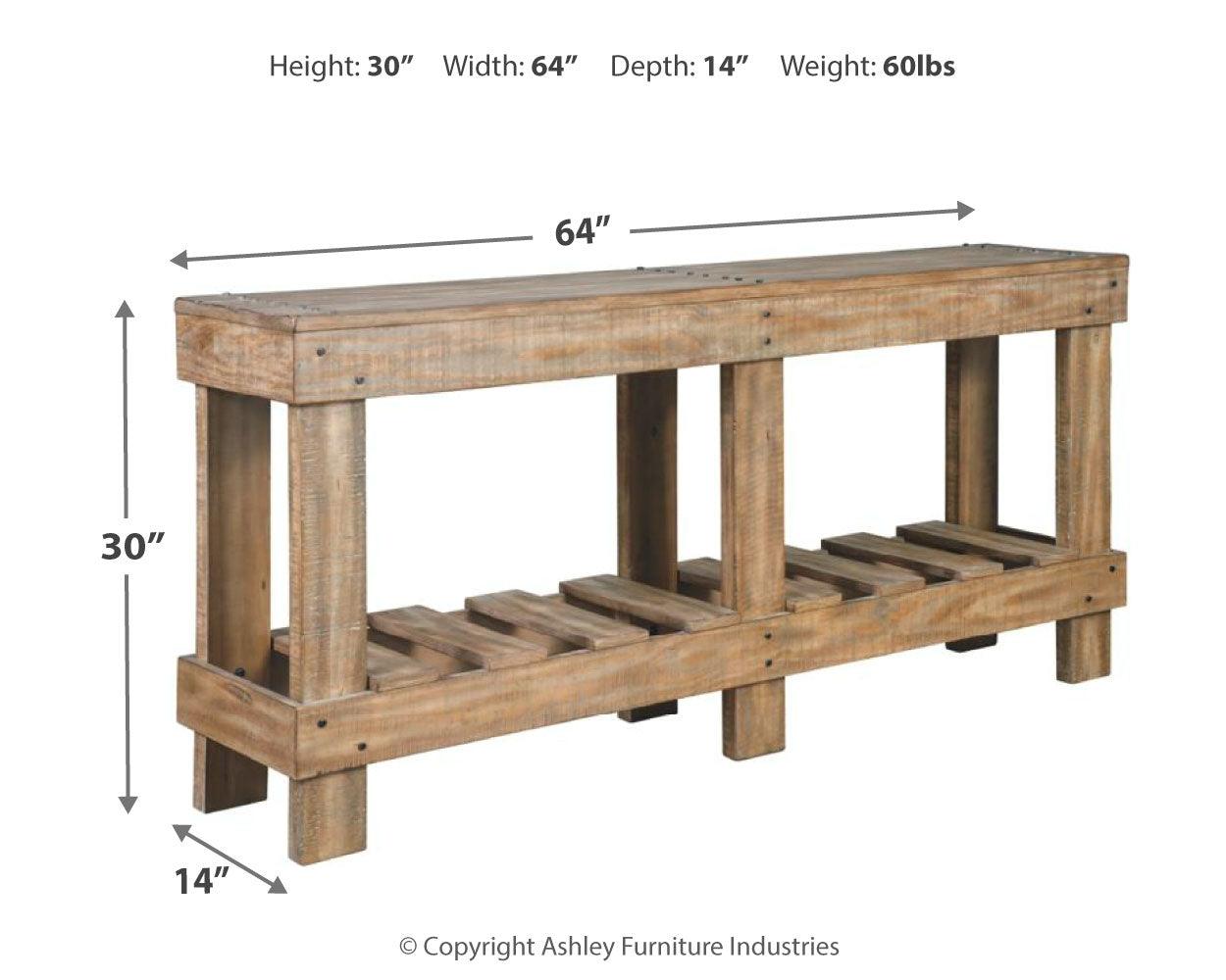Susandeer sofa console table side profile
