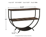 Lamoney Gray/white/brown Sofa/console Table - Ella Furniture