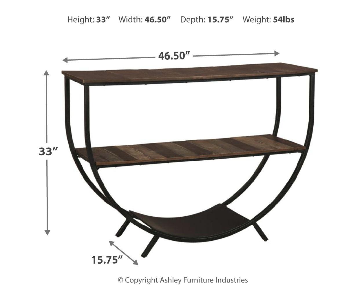 Lamoney Gray/white/brown Sofa/console Table - Ella Furniture