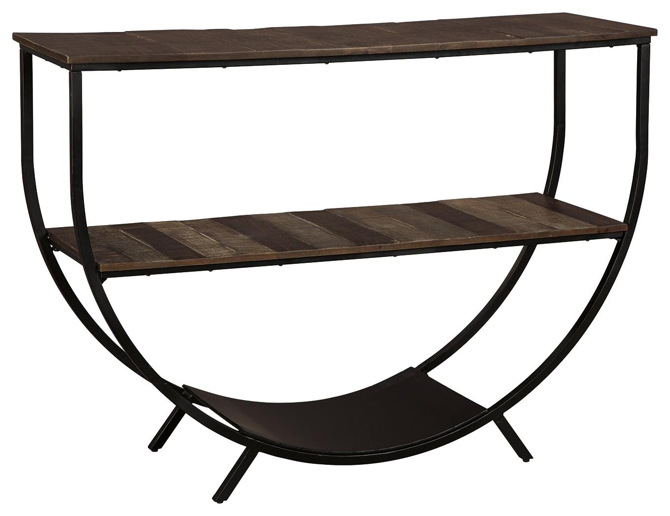 Lamoney Gray/white/brown Sofa/console Table - Ella Furniture