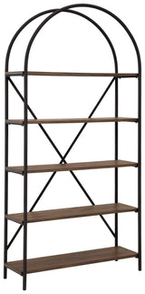 Galtbury bookcase straight on view showing shelves