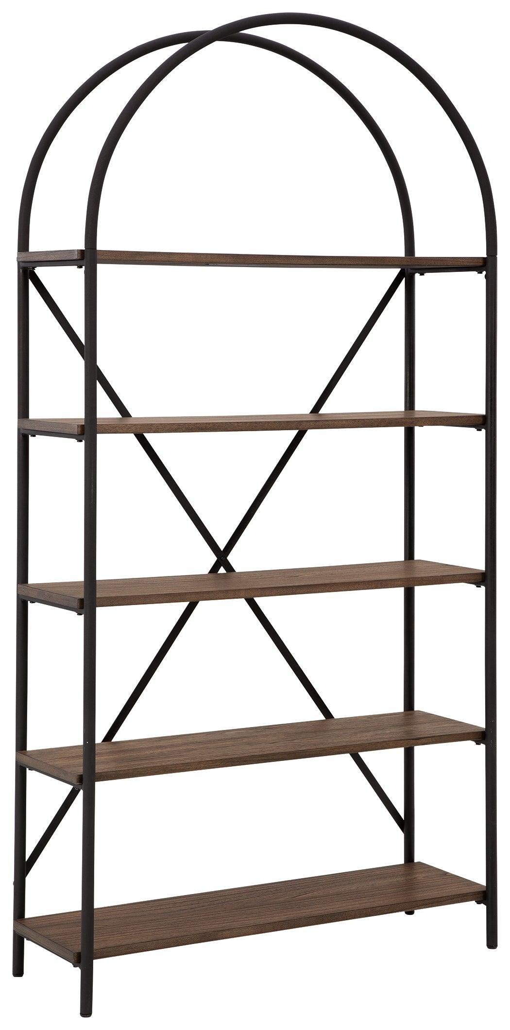 Galtbury bookcase straight on view showing shelves