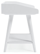 Blariden White Accent Table side view
