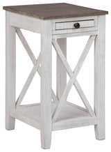 Adalane Accent Table angled closed drawer